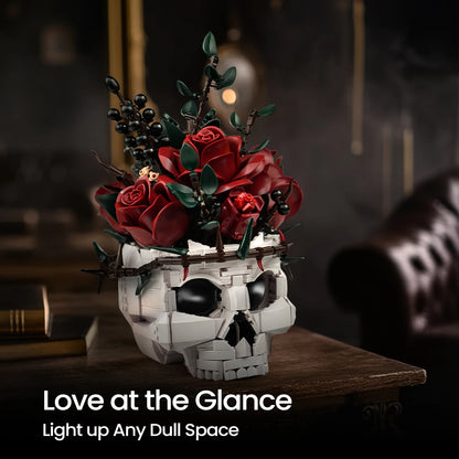 GothBrix Skull Rose Building Set